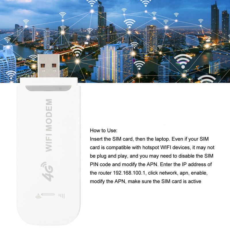 LTE 4G USB MODEM WiFi HotSpot Portable Travel Mobile Wireless