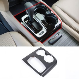 HIRUFAIT Gear Shift Panel Cover Trim for Honda Pilot 2016-2020/ Honda Ridgeline 2017-2019, ABS Automotive Center Consoles Cup Holder Cover Protector Accessories (Matte Black)