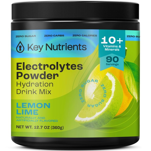 KEY NUTRIENTS Multivitamin Electrolytes Powder No Sugar - Refreshing Lemon