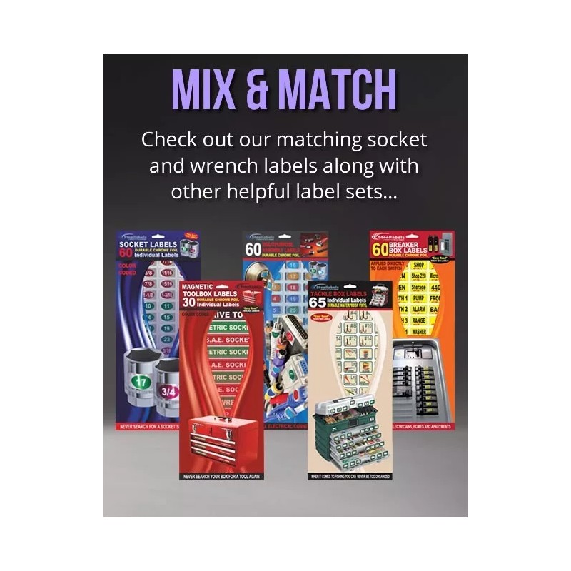 SteelLabels.com 2 PACK Ladies Edition - Adhesive TOOLBOX LABELS Organize