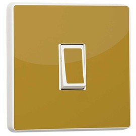 Plain Gold Light Switch Sticker Home Bedroom Decorative e Accessories Vinyl Cover Skin Decal by stika.co