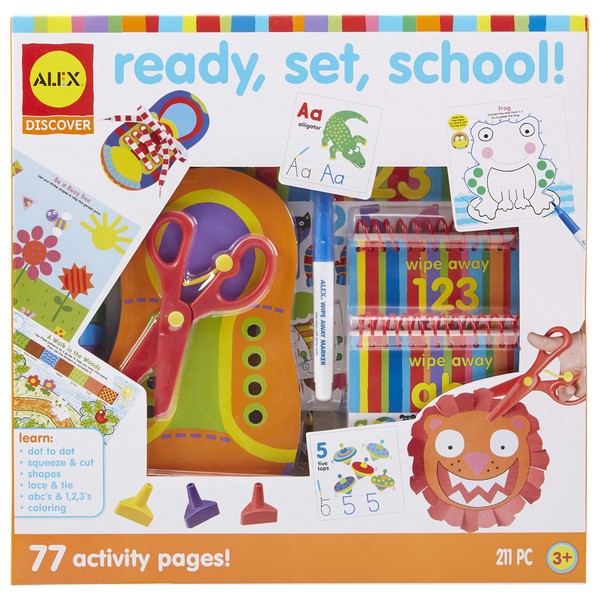 Alex Discover Ready, Set, School Craft Kit Kids Art and Craft Activity, Skill Building Set for Pre School Children, Learn Basic Skills to Help in School, For Ages 3 and up