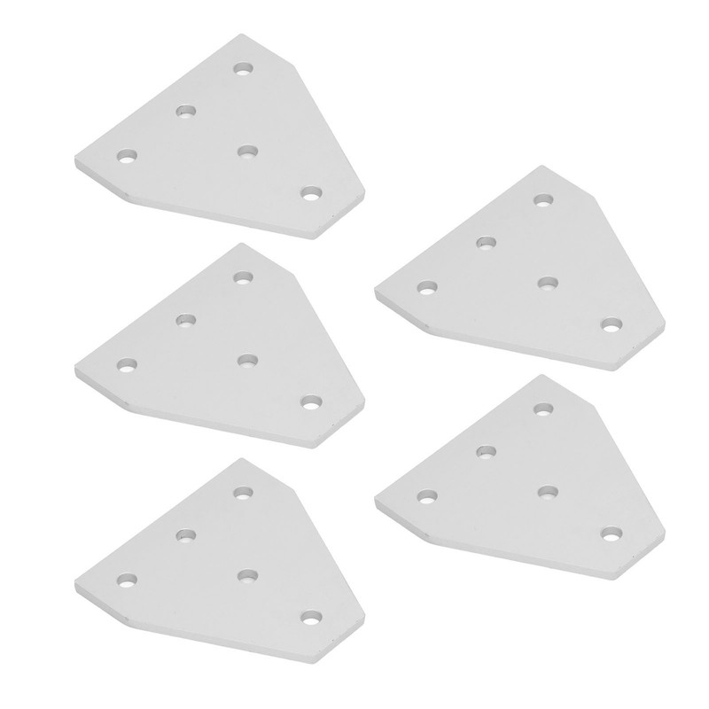5Pcs Tie Plate 5 Holes Aluminum Robust Reinforced Connecting Mending
