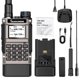 UV-K1 Ham Radio Handheld, 2500mAh Battery, Multi-Band Walkie Talkie with Air Band Receive, NOAA Weather, Wireless Frequency Copy, Type-C, 200 Channels, Long Range Two Way Radio