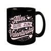 Alles Gute zum Valentinstag mit rosa Herzen Tasse Perfekter Kaffeebecher