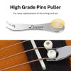Donner Acoustic Guitar Bridge Pins, 6PCS White Bone Bridge Pins