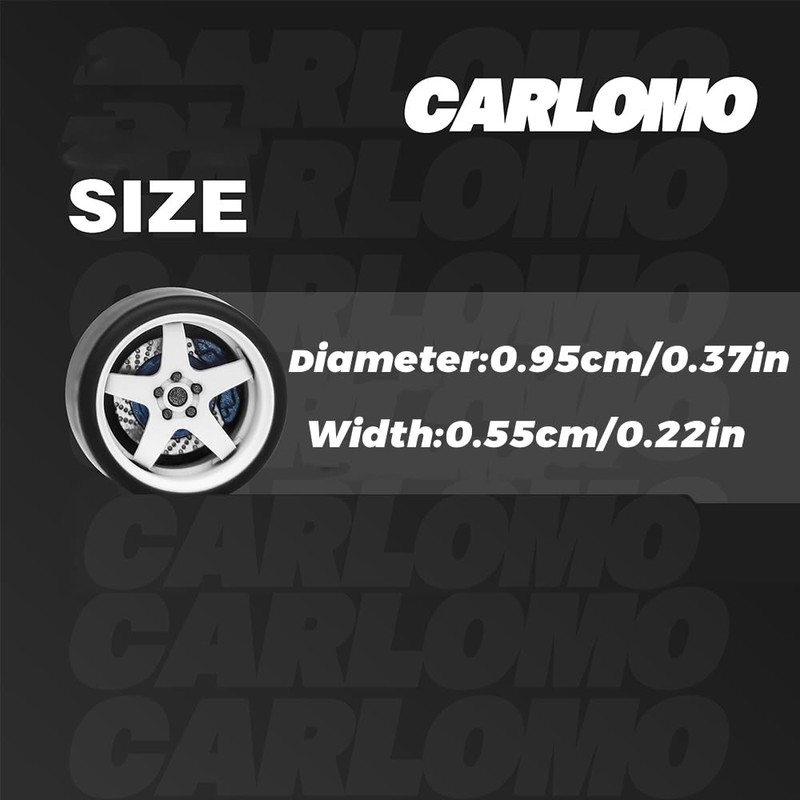 WAVEIST Carlomo 1/64 Scale S-Class Alloy Wheels Rubber Tires with