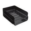 TRU RED 24380796 Front Load Stackable Plastic Letter Tray, Blk