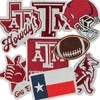 9 Pcs Texas Football Iron on Patches for Hats, Backpacks,