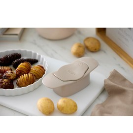 Rosti Classic Hasselback Potato Cutter, Vegetable Cutter, Kitchen Aid for Perfect Hasselback Potatoes, ABS and Stainless Steel, Dishwasher Safe, 19.2 x 8 x 6 cm, Humus