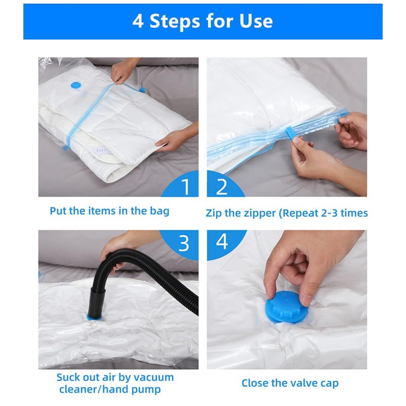 DERICOR Vacuum Bags Vacuum Clothes Bag Storage Bag Reusable Vacuum