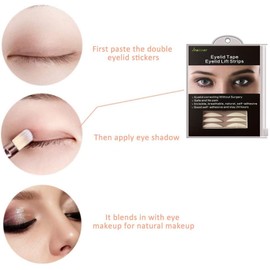 Jeanssar 4MM Eyelid Tape, Invisible One-sided Sticky Eyelid lift Strips, Breathabe Eyelid Correction Stripers, Instant Eye lid Lift Without Surgery, for Hooded, Uneven, Mono-eyelids