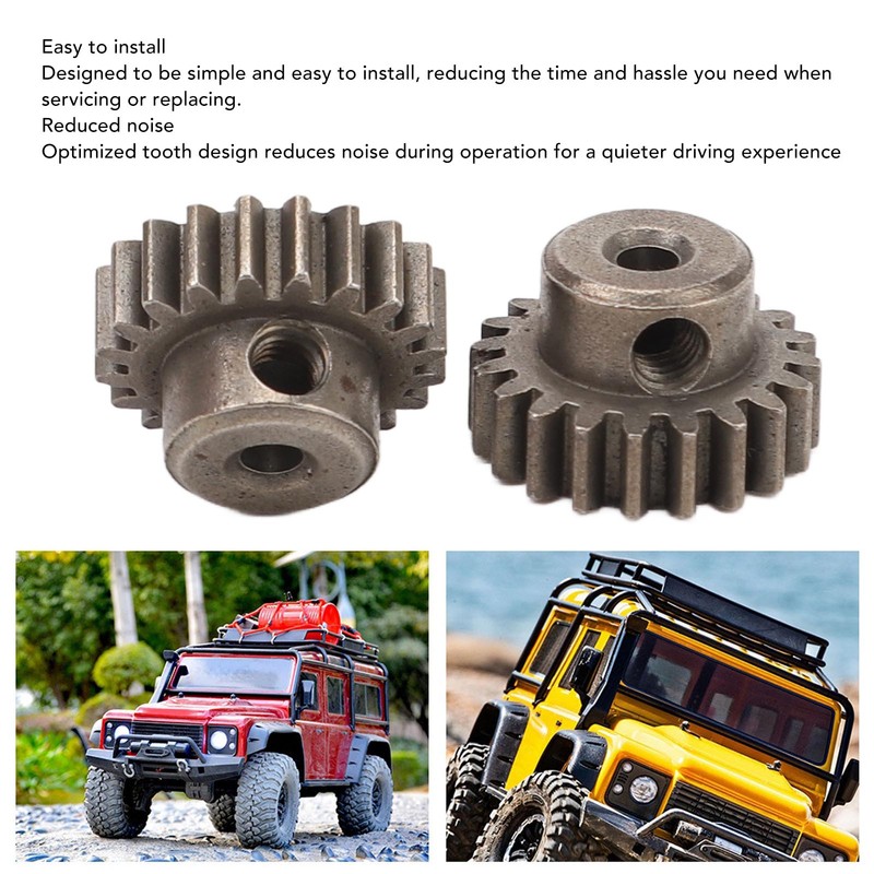 2Pcs RC Motor Gear Set Easy to Install M0.6 20T
