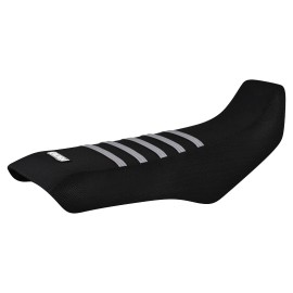 Honda TRX 125 FOURTRAX 125 Seat cover 1985 - 1986 ALL BLACK / SILVER ribs #274