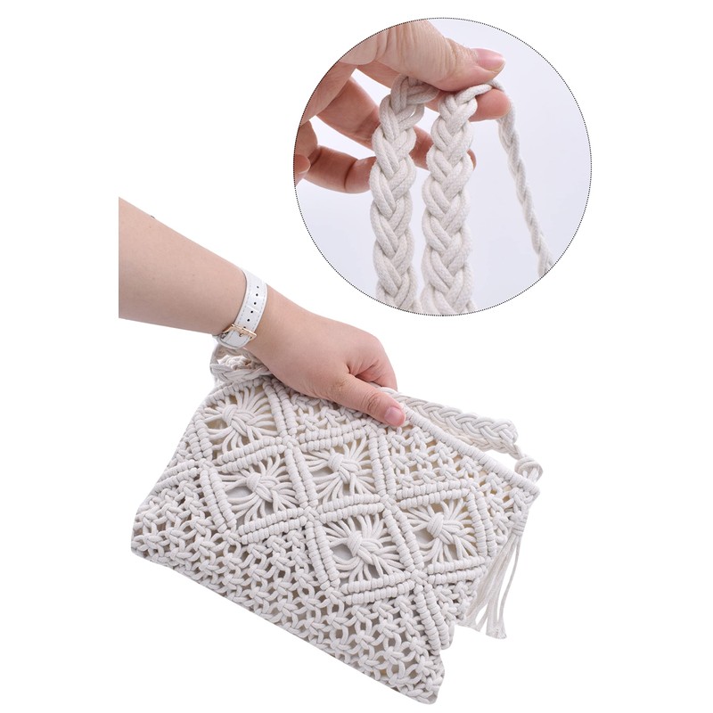 TeeYee Beach Bag Women's Small Shoulder Bag Exotic Braided Retro