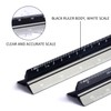 1 Pcs Black Aluminum Alloy Ruler Metal Triangle Ruler Suitable