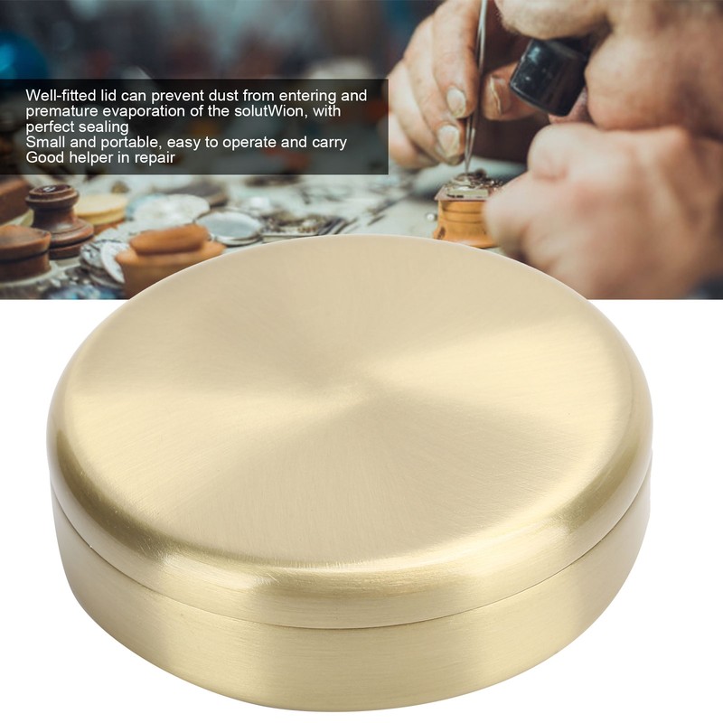 Watch Oil Jar Copper Watch Movement Cleaning Maintenance Pot Round