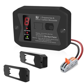 RV Propane and Carbon Monoxide Detector, Zkmiles R502 LP/CO Alarm for Travel Trailer and Camper, Separated LED Indicator for Propane and CO, 85dB Loud Alarm, Surface/Flush Mount, 12V DC, Black