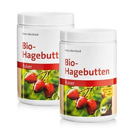 Sanct Bernhard Organic Rosehip Powder, Gluten-Free, Vegan, for Smoothies, Shakes, Cereals, Contents 1 kg