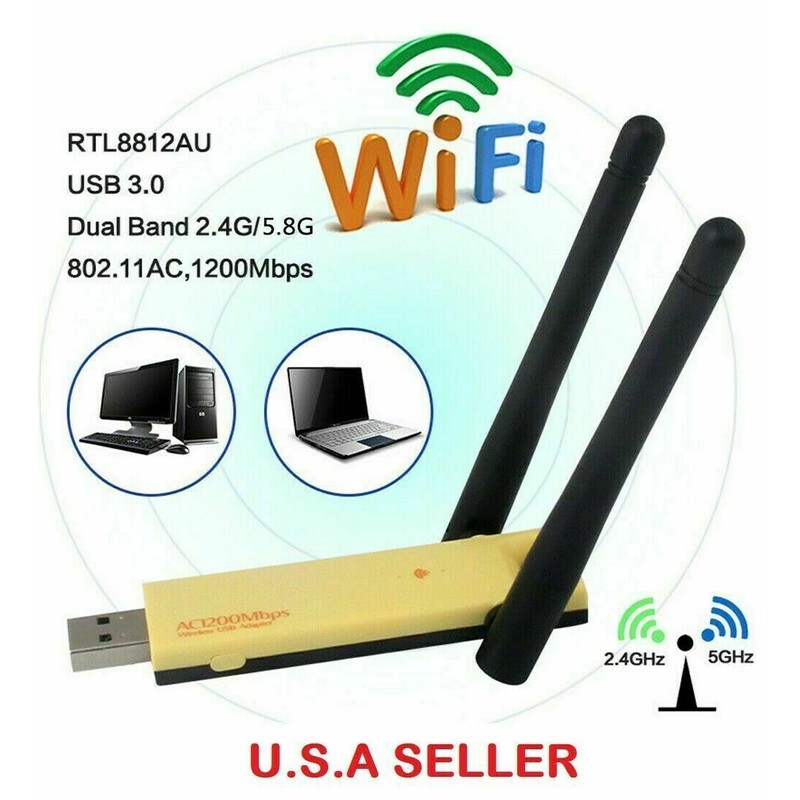 LinkStyle USB 3.0 1200Mbps Long Range AC1200 Dual Band 5GHz