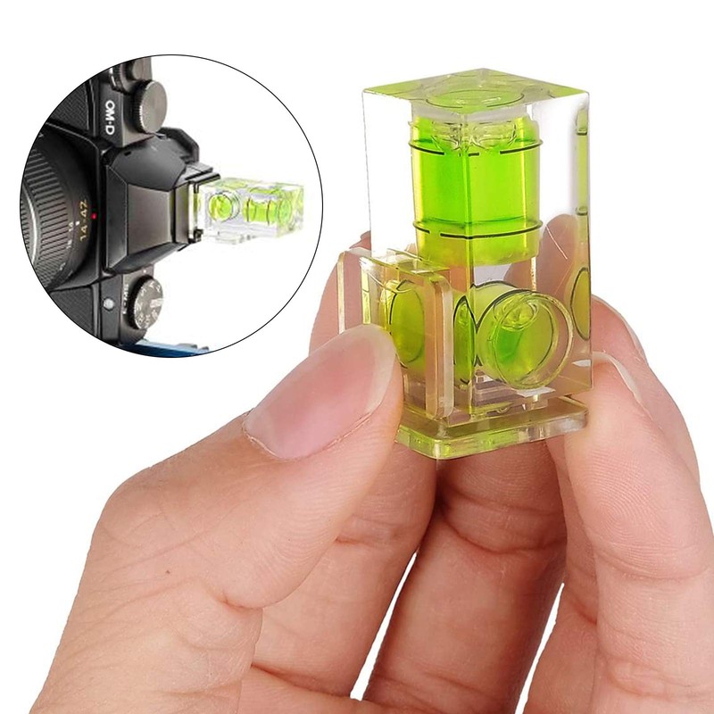 Camera Spirit Level 2-Axis Bubble Hot Shoe Flash Hot Shoe,