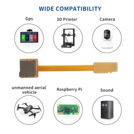 PinQiongZhe 5.5 inch/14cm Micro SD Card Male and Female Extension Adapter Micro SD Card External Flex Adapter, Self-Ejecting Micro SD Card Holder Extension Plate