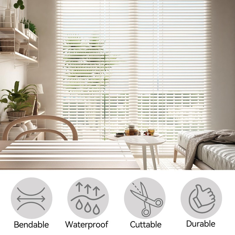 20 Pcs White Mini Horizontal Blind Repair Tabs-1 inch Horizontal