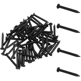 BokWin 60 Pack 1 Inch (25mm) Hardware Nails - Carbon Steel Masonry Nails with Pointed Tip for Wood, Concrete & Hanging | Heavy Duty Black Cement for Frames, Plaster & DIY Projects