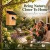 GPY Bluebird Houses for Outdoors Cedar Wooden Birdhouse with Predator