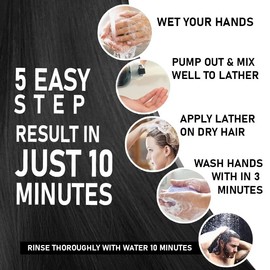 Hair Colour Shampoo Natural Black 2.0, 100% Grey Coverage, 400 ml