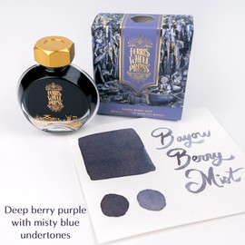 Ferris Wheel Press Ink Bayou Berry Mist 38ml Purple Fountain Pen Ink & National Art Supply 5x7 Microfiber Cloth - Berry Purple with Rich and Saturated Tones - Compatible with All Fountain Pens