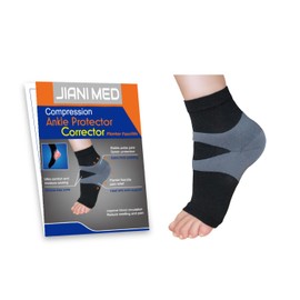 JianiMed Ankle Protector - Plantar Fasciitis, Compression Support, Ankle Strains, Sprains, Protection, Daily Use, Taiwan Excellence L/XL