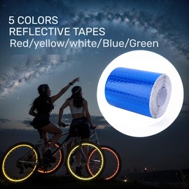 Reflective Safety Warning Tape,Reflective Tape,Fluorescence Pure Safety Reflective Car Wall Sticker Warning Tape Roll Film Sticker Conspicuity Tape Roll 5 Colors Optional 5cm x 300cm PVC Material