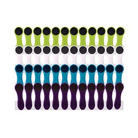 48 Clothes Pegs Soft Grip Soft Touch Soft Touch (Green, White, Blue, Purple, Anthracite)