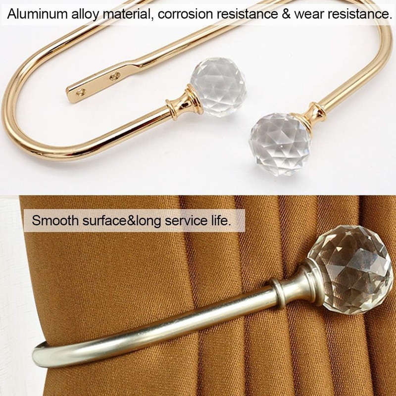 COCIVIVRE 2 Pack Curtain Holdbacks Wall Mounted Curtain Tiebacks Hooks