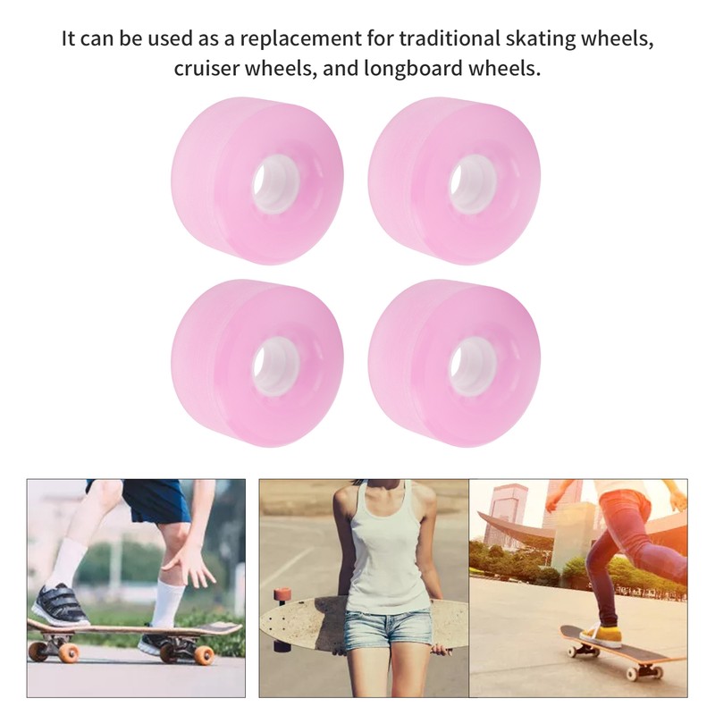 PUENTE 4pcs 70x42mm Skateboard Wheels 80A Longboard Cruiser Wheels Replacement