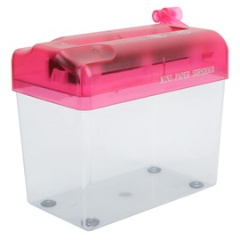 Fdit Manual Shredder, Mini Portable ABS Paper Shredder, Transparent Design, Small Size, Office Environment