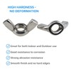 M8 Wing Nuts (Pack of 25) Zinc Plated for Screws