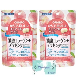 オリヒロ かんでおいしいチュアブルサプリ 濃密コラーゲン＋プラセンタ 90粒 30日分 RPJセット ORIHIRO 【2個】