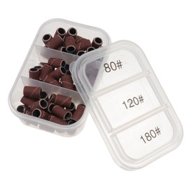 WOONEKY Nail Manicure Tool Sanding Bands for Nail Art White Patterned Nail Sanding Bands Box Set