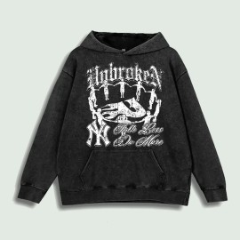 Unbroken Talk Less Do More Graphic Hoodie 100% Cotton US Warehouse 6 ColorsColor: Red, Size: 2 XL