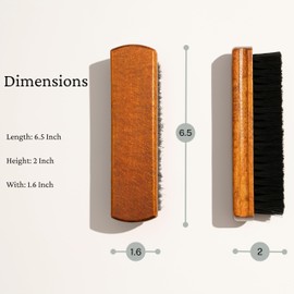 Konex European Quality Shoe Brush: Wooden Handcrafted, Shoe Cleaning Brush with Nylon Fiber Bristle and Molded Wood Handle, Imported Shoe Brushes for Cleaning - 7x1 3/4x1 3/4 Inches Size