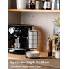 Gomakren 6 Ounce Cappuccino Cups with Saucers and Metal Stand,