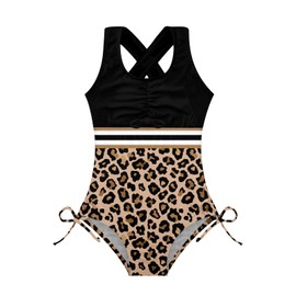 BFUSTYLE Girls Swimsuit Leopard Bathing Suit One Piece Swimwear 6-7 Years Summer Holiday Beach Swimsuits Size 6