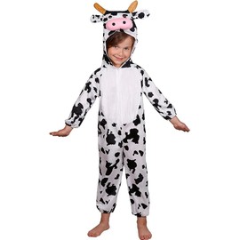 Matissa Kids Animal Costumes Boys Girls Unisex Fancy Dress Outfit Cosplay Children Onesies (M (For kids 35.5" - 41.5" tall), Cow)