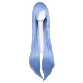 Sky blue wig long hair (WFIVJ96) / 하늘색 가발 긴머리 (WFIVJ96)