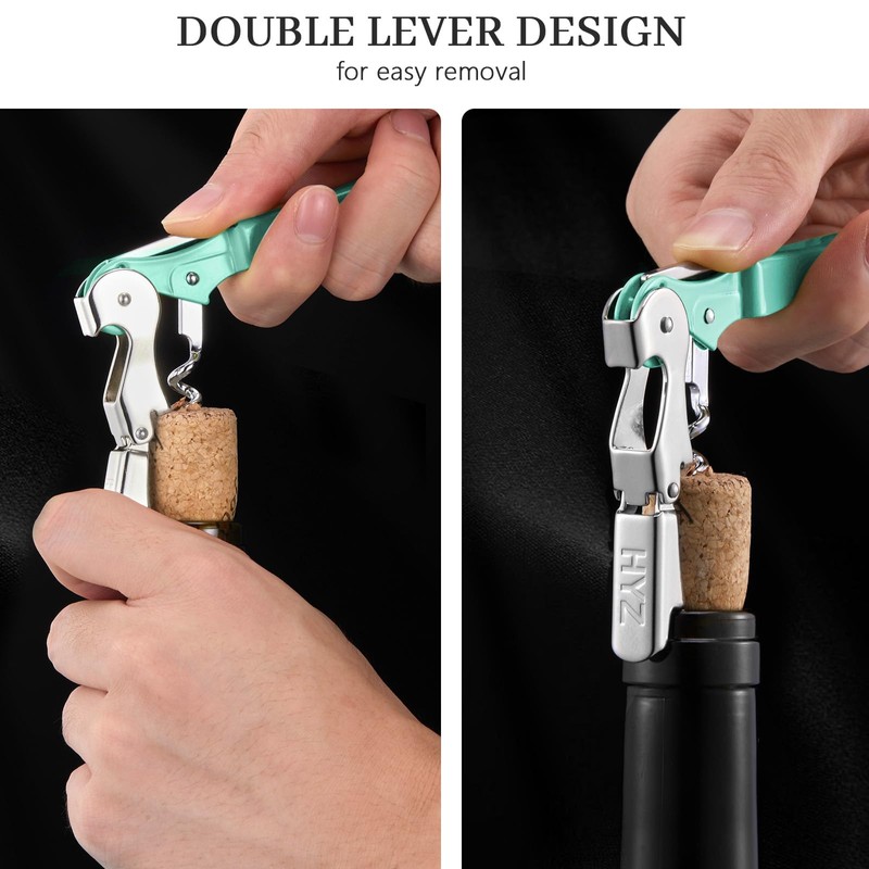 HYZ 2-Pack Wine Opener Waiter Corkscrew, Professional Wine Key for