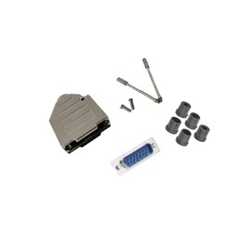 C COMPUCABLE CORPORATION CompuCablePlusUSA.com Best D-Sub DB15 Solder Male KIT with No Ear Full Profile Deluxe Metal Hood (DB15, Male)