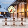 Dunuo 4" Outdoor Thermometer & Humidity Gauge, Brass Cardinal Dial