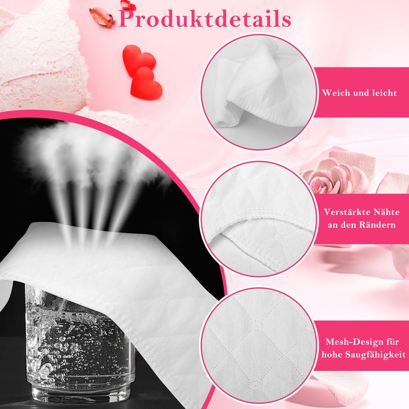 Nakutita Pack of 10 Bra Inserts, Sweating, Underbust Sweat Protection